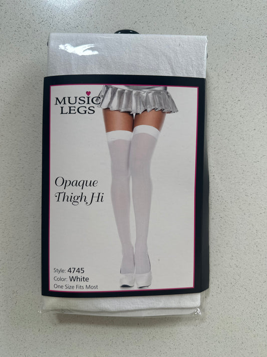 Opaque thigh high tights